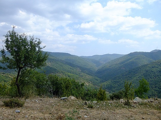 uitzicht over nationaal park in oost-Griekenl