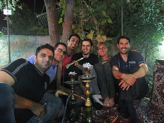avondje uit met Belal (rechts) en vrienden