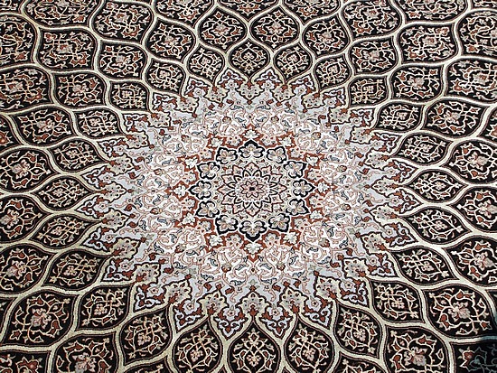 Kunstig patroon in een tapijt